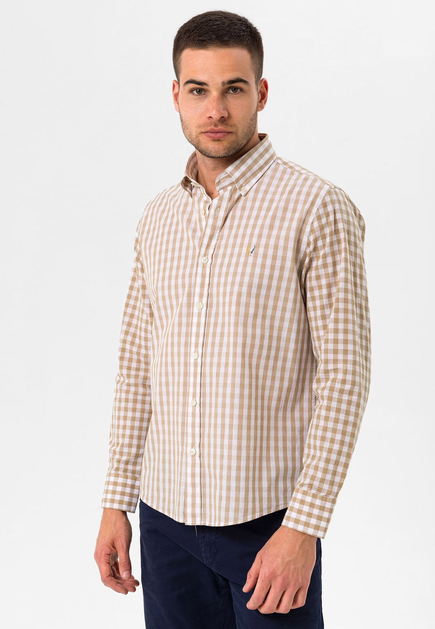 Slim Fit BEIGE STRIPPED