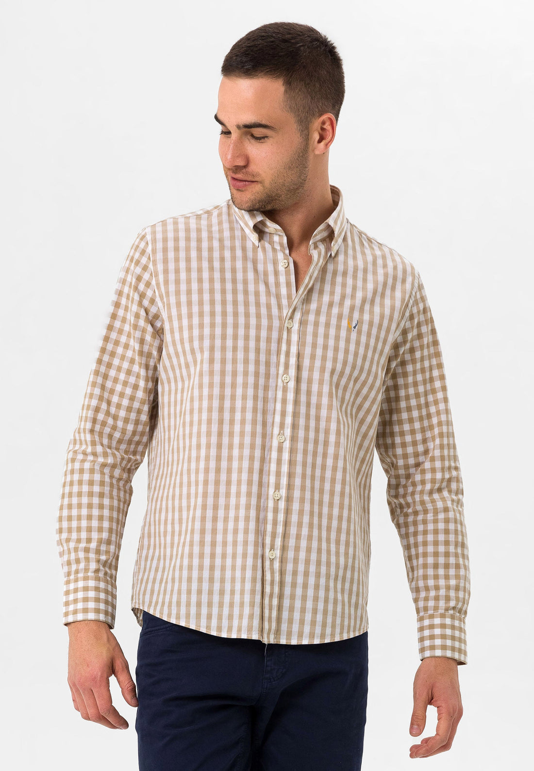 Slim Fit BEIGE STRIPPED