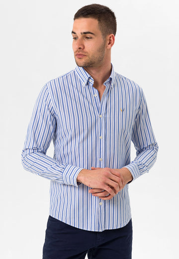 Slim Fit BLUE STRIPPED