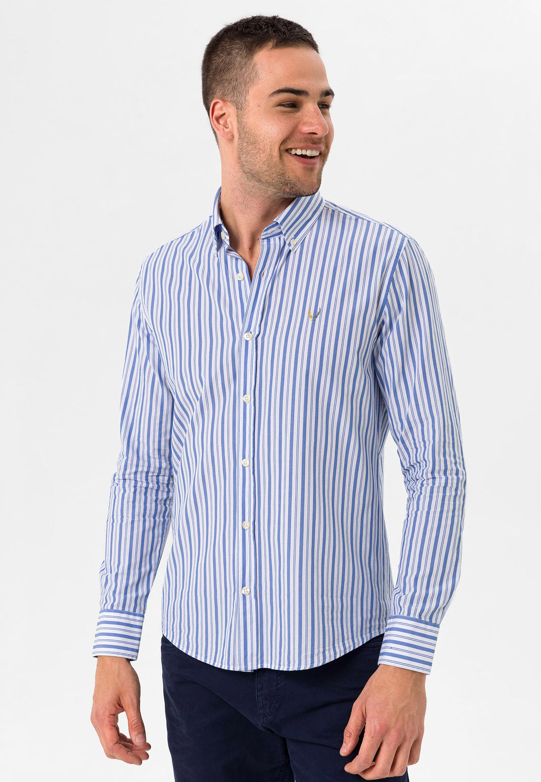 Slim Fit BLUE STRIPPED