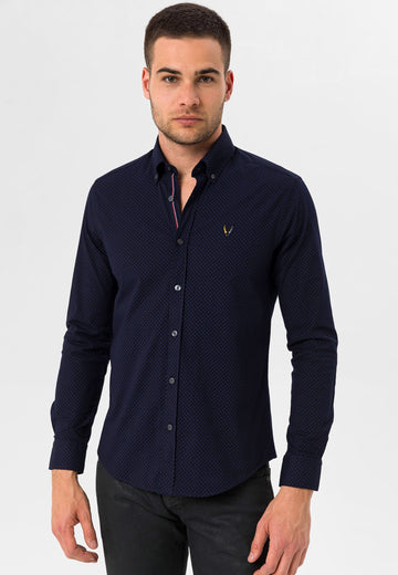 Slim Fit NAVY STRIPPED