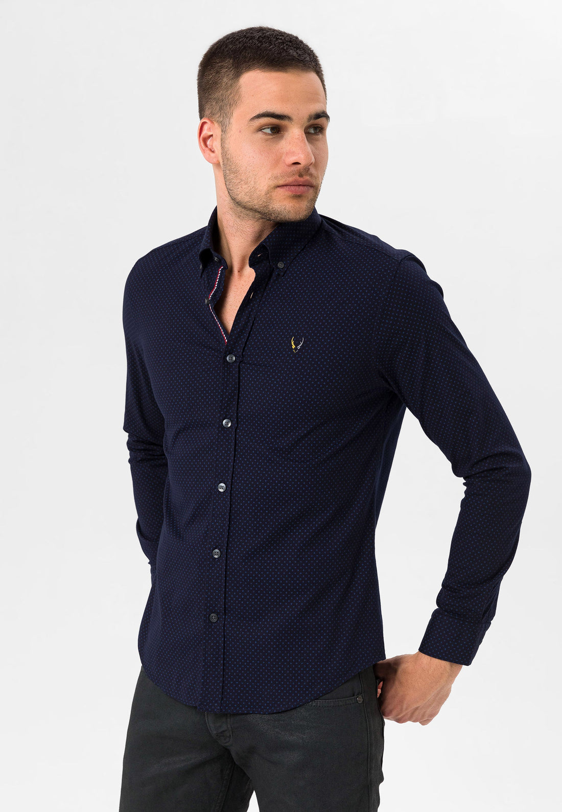 Slim Fit NAVY STRIPPED