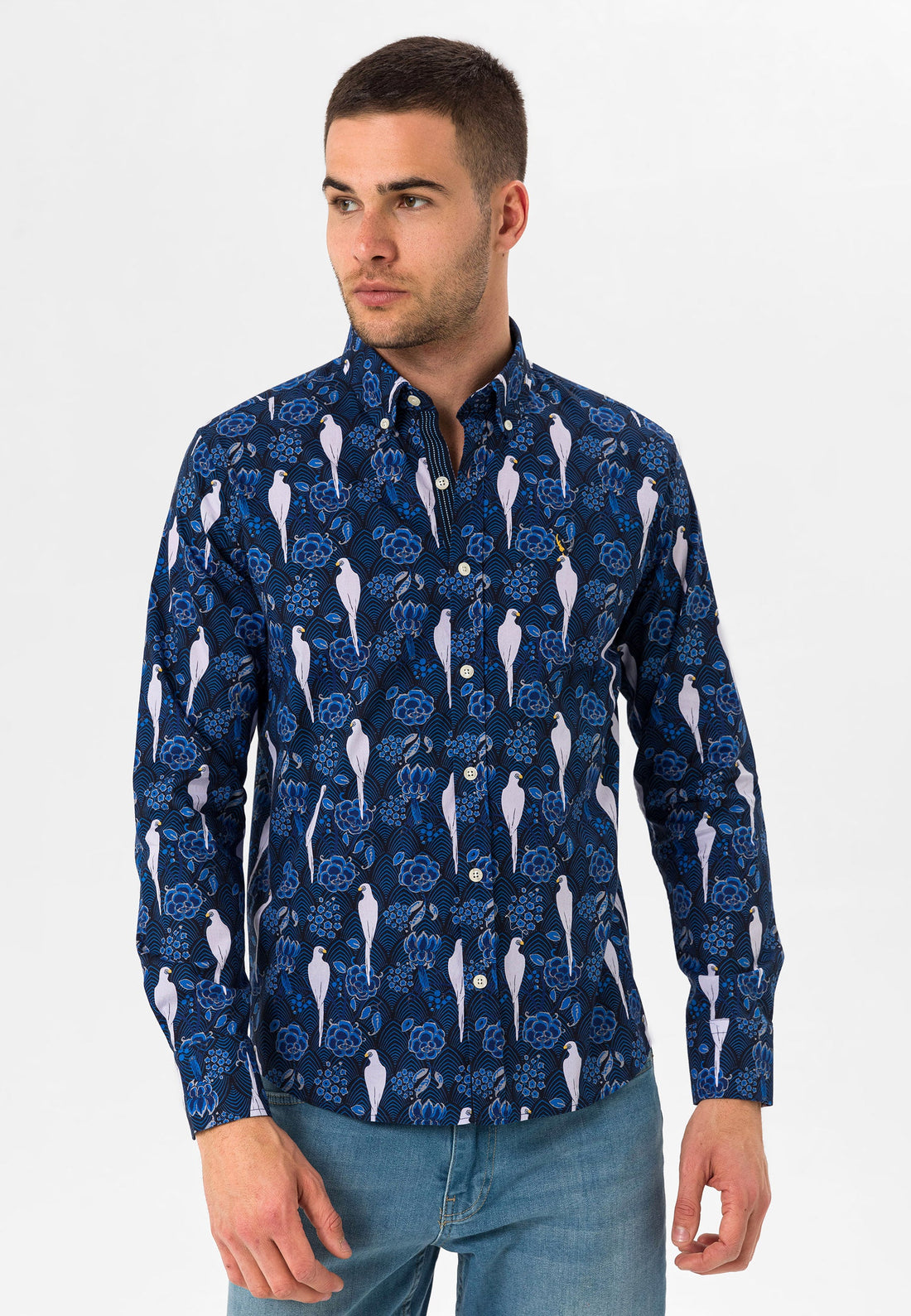 Slim Fit NAVY PRINTED