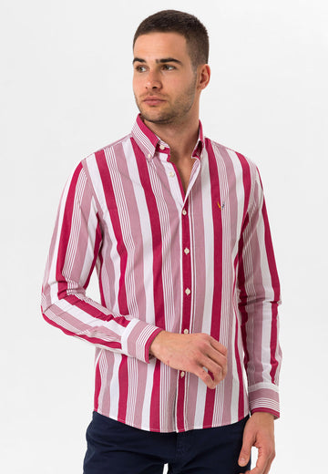 Slim Fit RED / WHITE STRIPPED