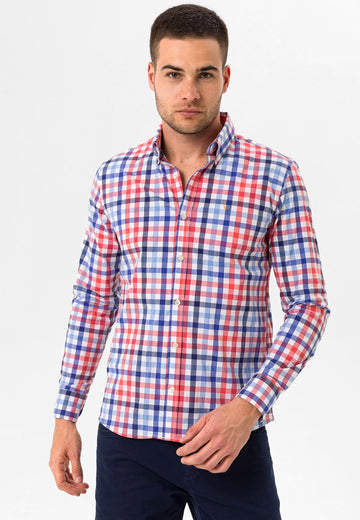 Slim Fit BLUE / PINK STRIPPED