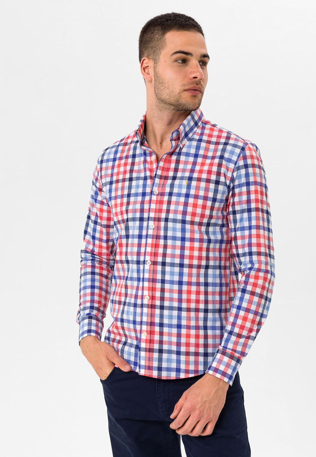 Slim Fit BLUE / PINK STRIPPED