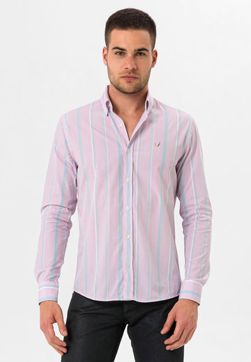 Slim Fit PINK STRIPPED