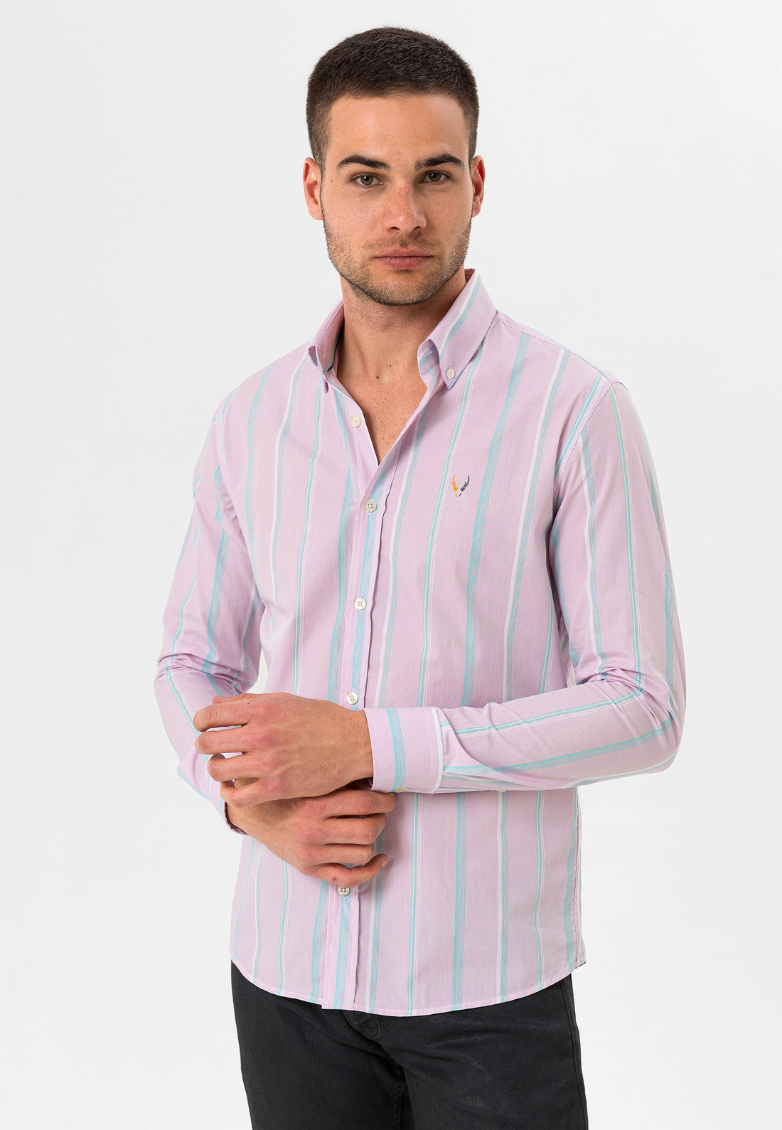 Slim Fit PINK STRIPPED