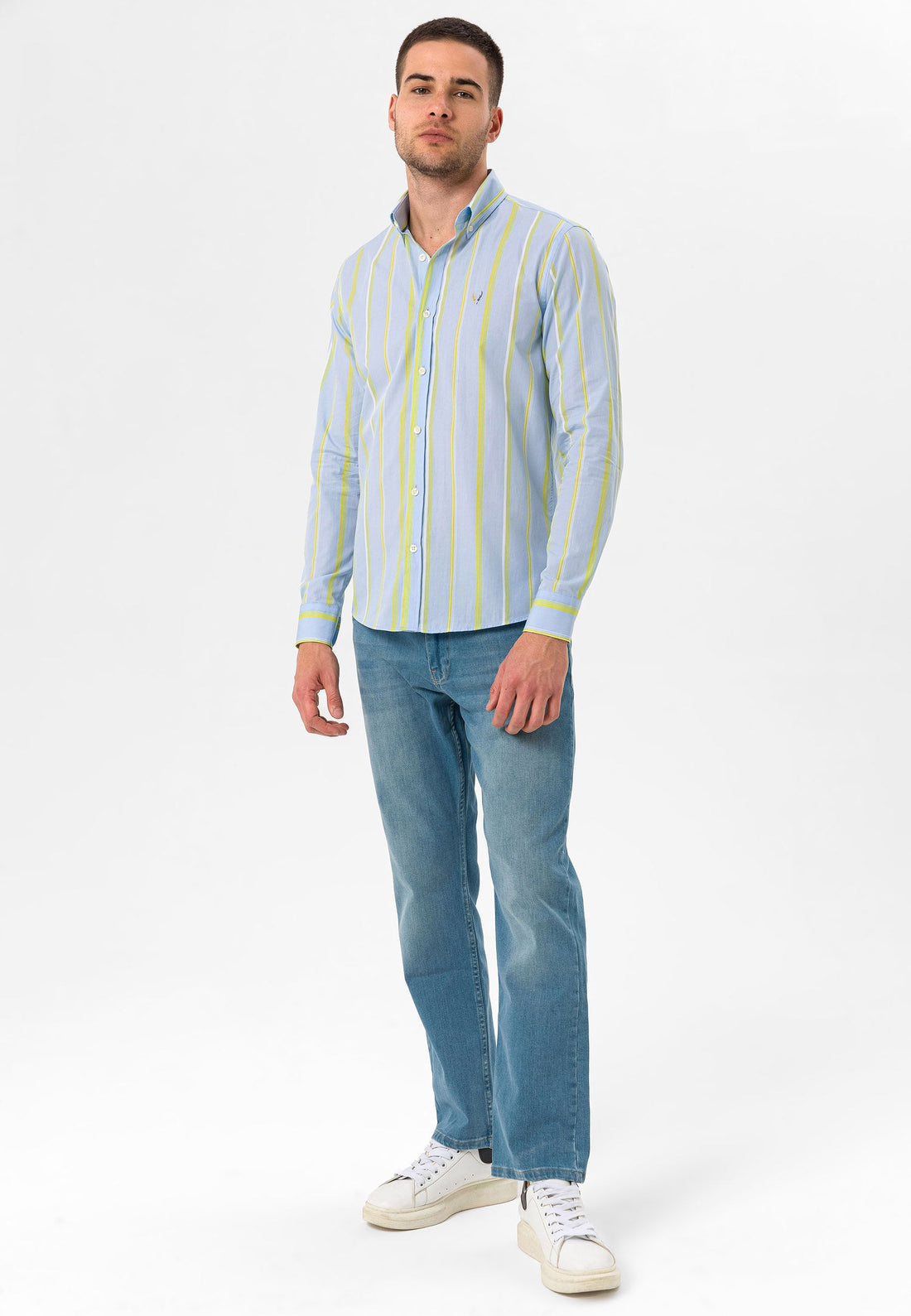 Slim Fit BLUE STRIPPED