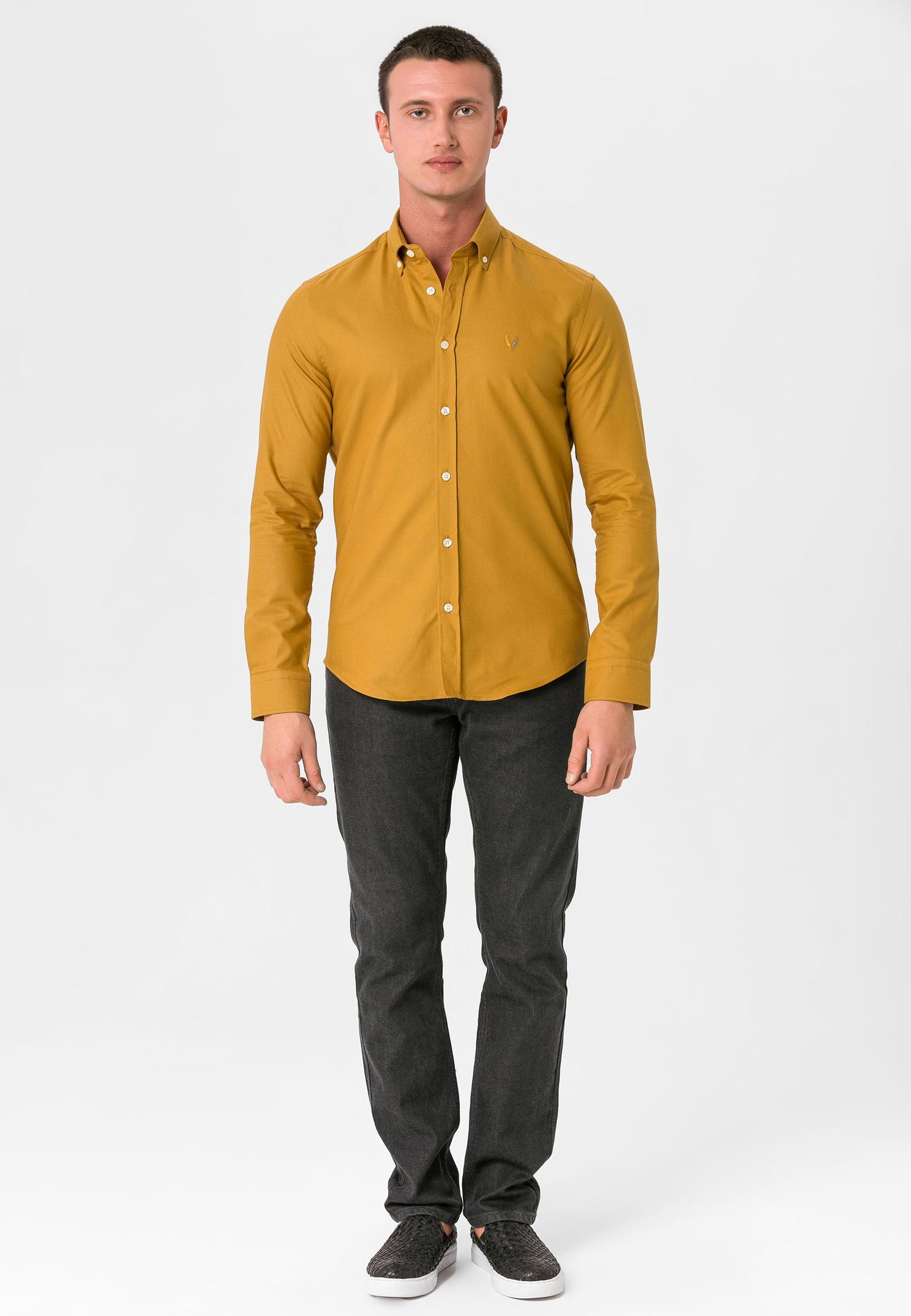 Slim Fit DARK MUSTARD