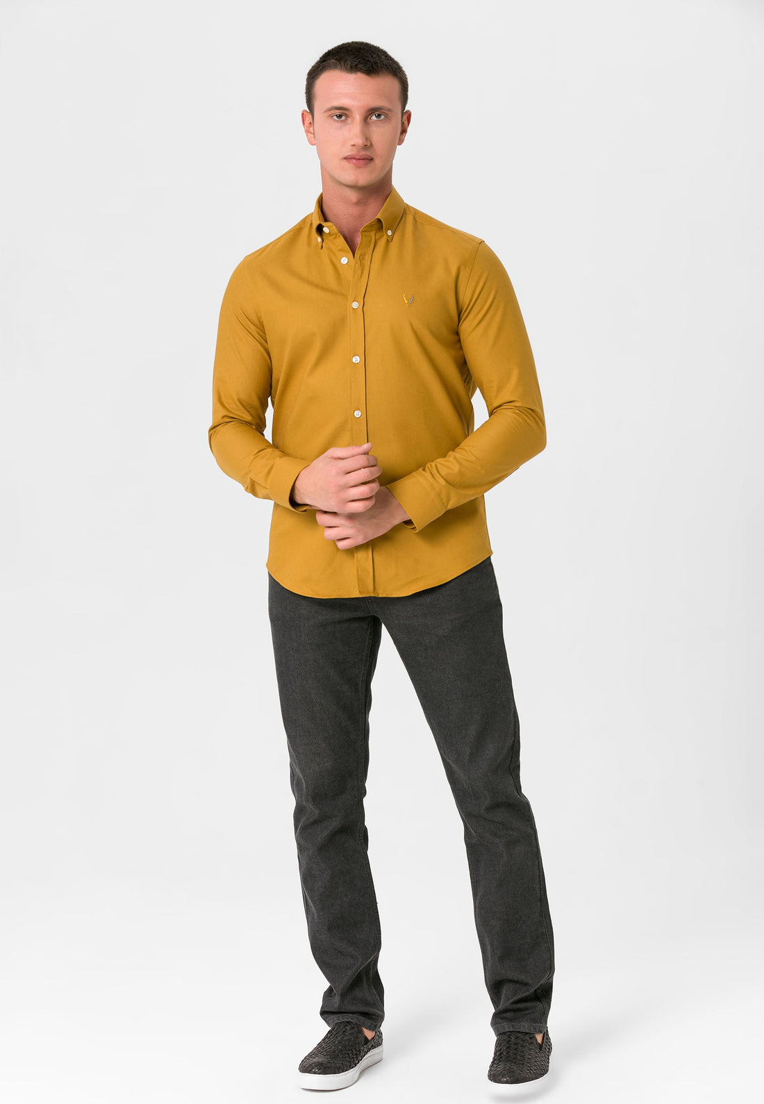 Slim Fit DARK MUSTARD